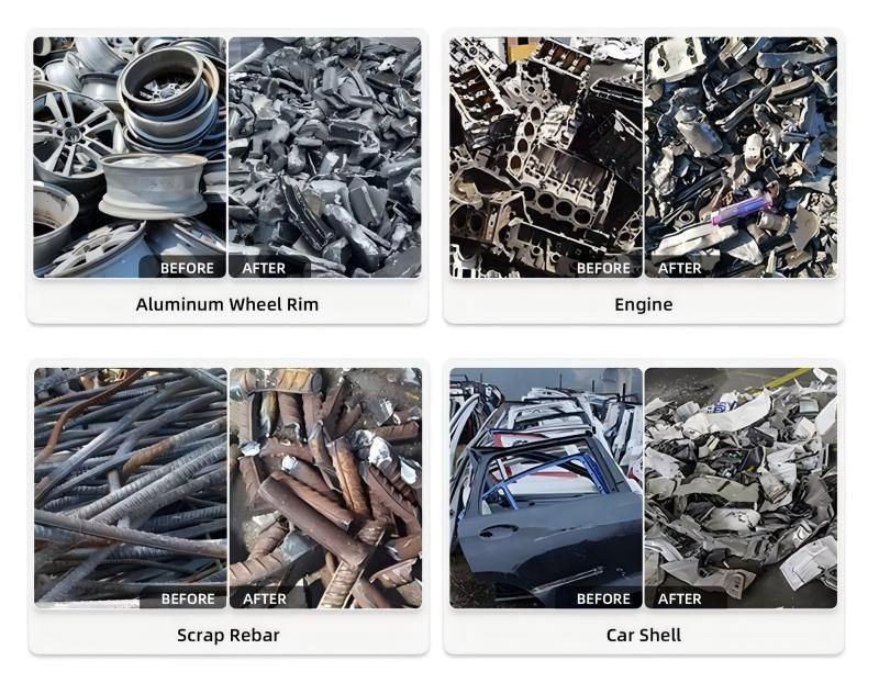 Scrap Aluminum Beams Aluminum Extrusions Shearing Machine