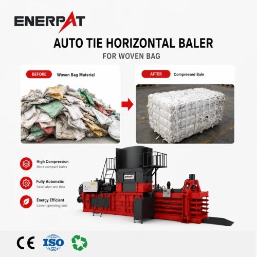 PP Woven Bag Horizontal Baler Machine