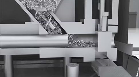Automatic Metal Waste Briquetting Equipment for Machining Scrap Processing