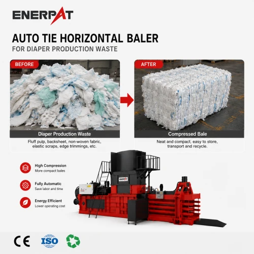 Automatic Diaper Manufacturing Scrap Baler Machine