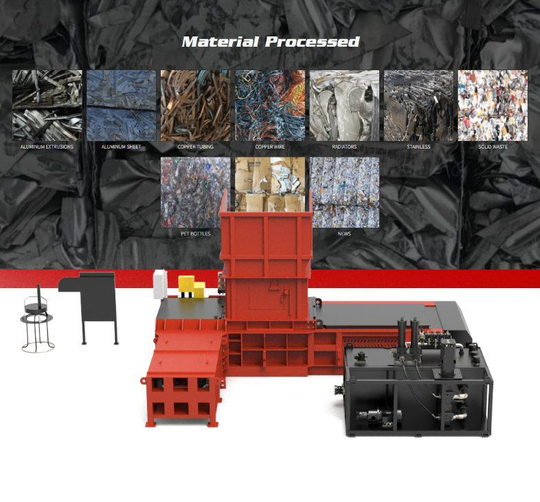 Heavy Duty Automatic Two Ram Baler Machine for Industrial Use