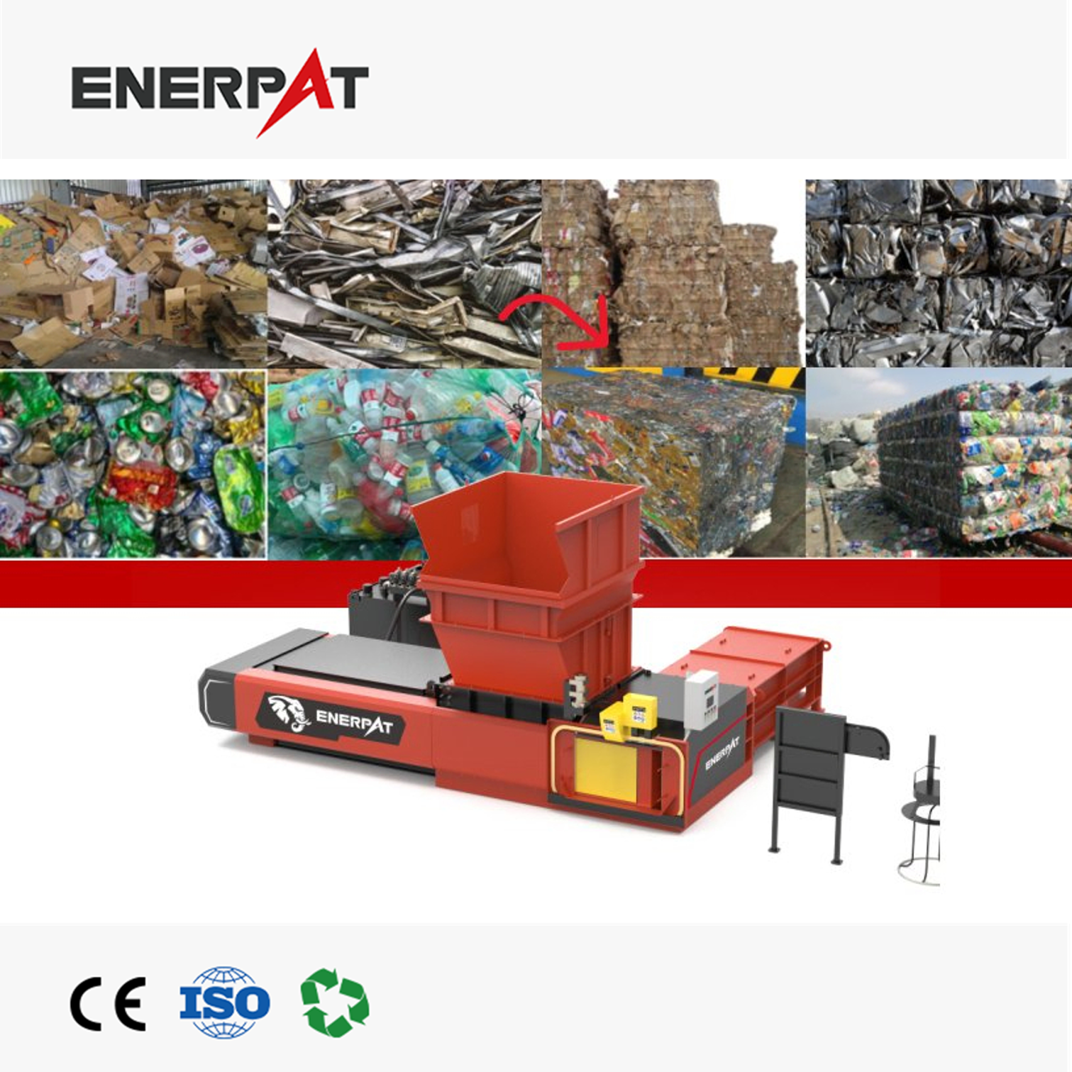 Heavy Duty Automatic Two Ram Baler Machine for Industrial Use