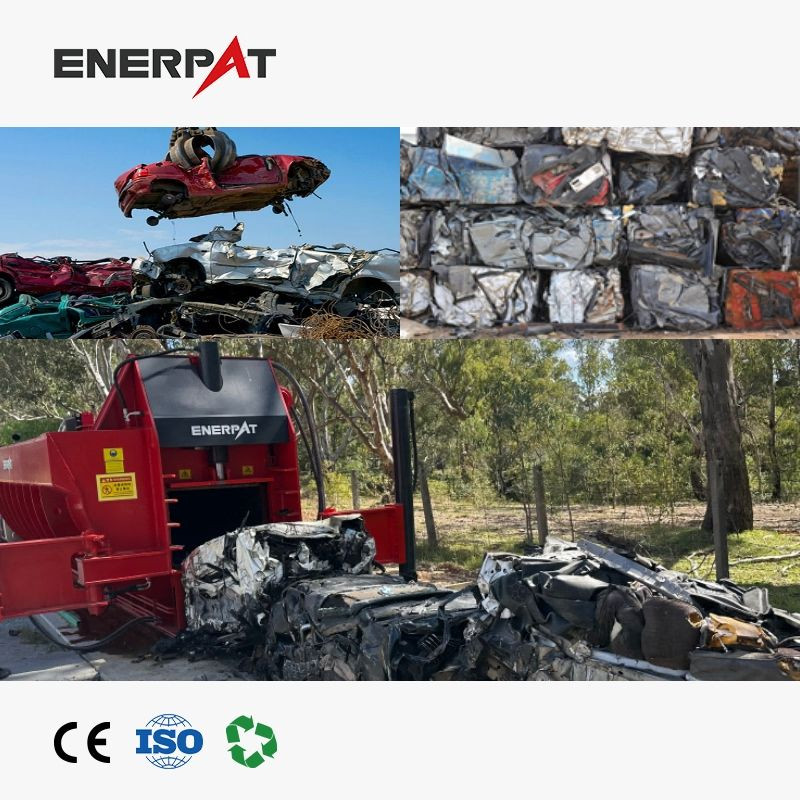 Automatic Hydraulic Mobile Car Crusher Baler, Powerful Car Baling Machine and Car Compactor for Efficient Recycling